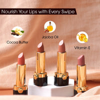 Born16 Moon Duchess Matte Perfection Lipstick – Charlotte | Strong Pay-Off, Transfer-Proof with Color Lock Technology | SPF, 24-Hour Moisturization with Vitamin E, 4.2g
