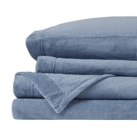 Sleep Philosophy True North Fleece Sheet Set Full, Solid Color, Warm & Plush Sheets Soft Fleece Bedding Full Size Sheets, Fitted Pocket Fits Up to 16