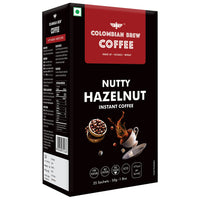 Colombian Brew Coffee Hazelnut Instant Coffee, No Sugar Vegan, 50gm Buy 2 Get 1 Free