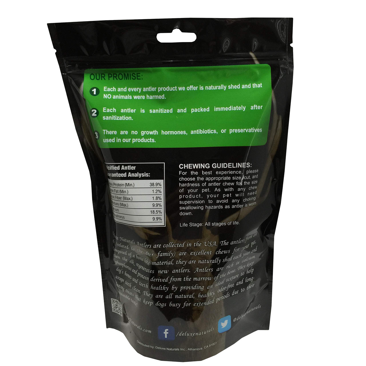 Elk Antler Chews for Dogs | Naturally Shed USA Collected Elk Antlers | All Natural A-Grade Premium Elk Antler Dog Chews | Product of USA, 1-LB Large Cuts Large (Pack of 1-LB)