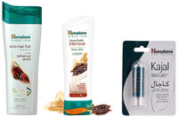 Himalaya Herbals Cocoa Butter Intensive Body Lotion, 200ml&Himalaya Anti-Hair Fall Shampoo &Himalaya Herbals Kajal, Black, 2.7g