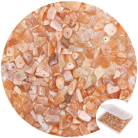 456 PCs Natural Chip Stone Beads, 5-8mm Irregular Multicolor Gemstones Loose Crystal Healing Sunstone Rocks with Hole for Jewelry Making DIY Crafts