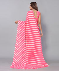 Yashika Women's  Georgette Printed Saree With Blouse Piece