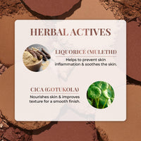 Just Herbs Nourishing Pressed Bronzer Liquorice + Cica for Face Makeup 3.5g (Cinnamon, 3.5)