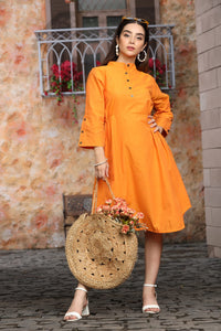 DHRUVI TRENDZ Kurti for Women || Soft Cotton Plain Long Straight Kurtis for Girls || Stitched Collar Kurta || Ideal for Office || Casual || Collage || Festival Wear Kurtis for Ladies