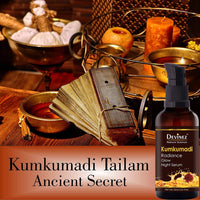 Devinez Ayurvedic Kumkumadi Radiance Glow Night Serum - 15ml, 100% Natural for Face Brightening, Anti Ageing, fight under eye dark circles, Kumkumadi Tailam