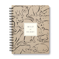 Compendium Spiral Notebook - Wild at Heart  A Designer Spiral Notebook with 192 Lined Pages, College Ruled, 7.5W x 9.25H