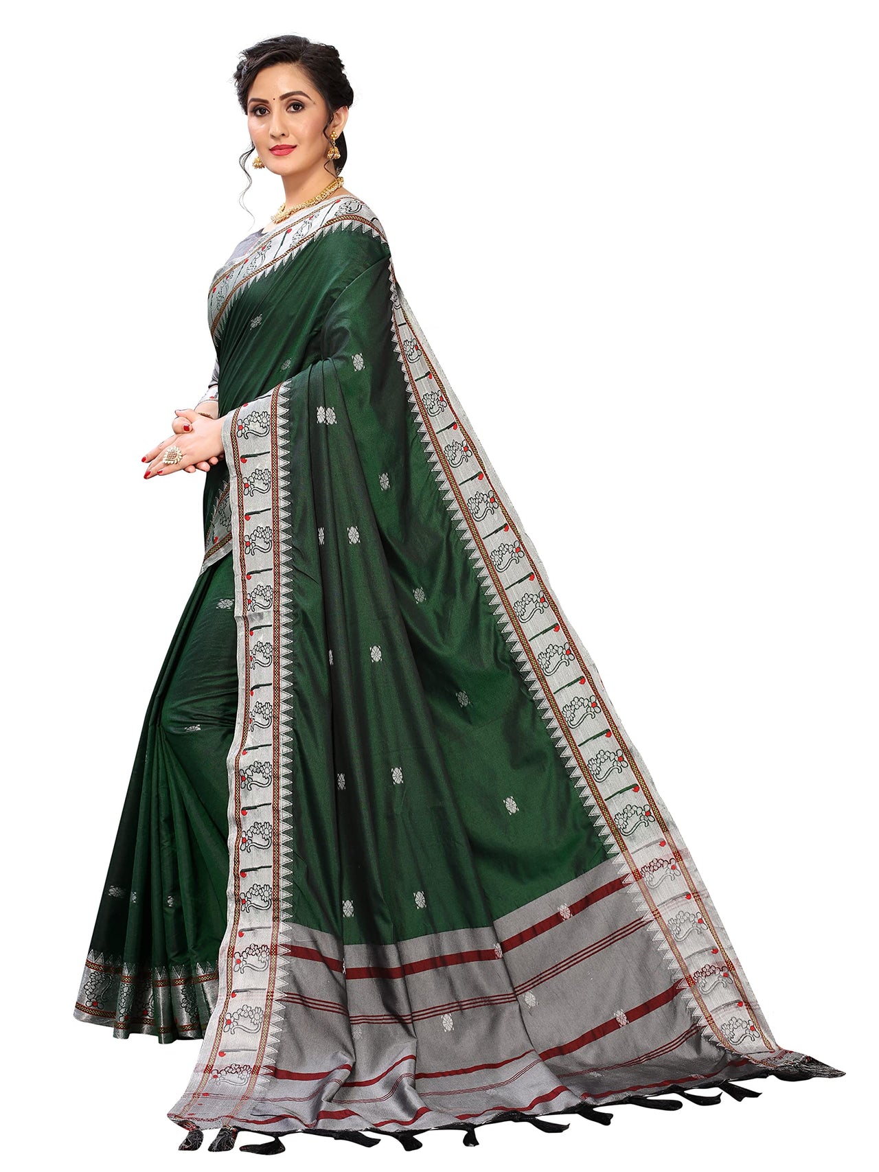 Regolith Designer Sarees for women banarasi silk saree with fancy saree Un-stitched blouse Pieces
