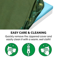 Furhaven Water-Resistant Cooling Gel Dog Bed for Small Dogs w/ Removable Washable Cover, For Dogs Up to 20 lbs - Indoor/Outdoor Garden Print Mattress - Jungle Green, Small Water-Resistant Garden Print (Jungle Green) 20.0