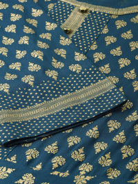 Yash Gallery Women's  Rayon Golden Buti Printed Anarkali Kurta