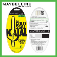 Maybelline New York Colossal Kajal, Intense Colour, Waterproof, Long lasting 24Hrs Stay, Black, 0.35g (Pack of 2)