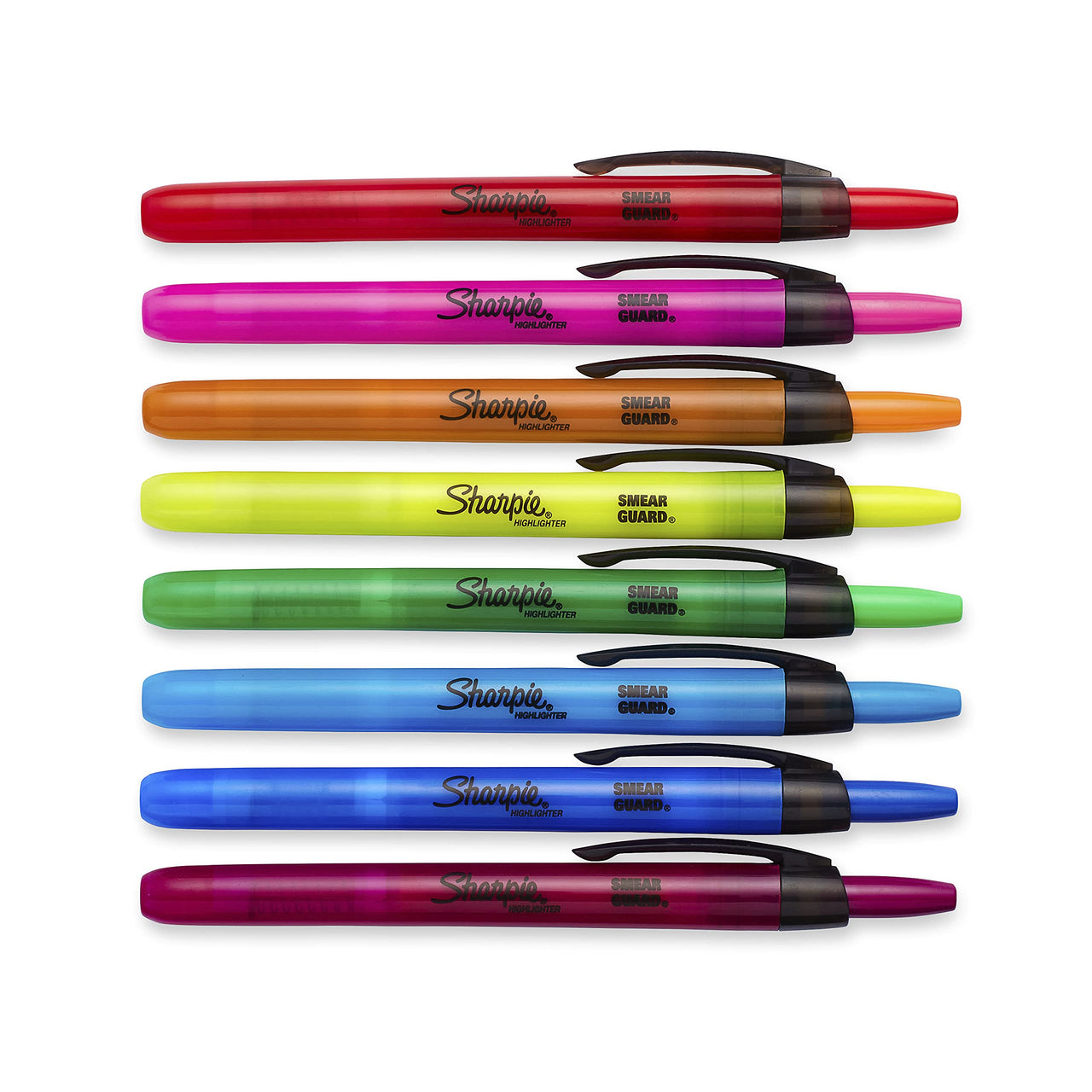 Sharpie Retractable Highlighters, Chisel Tip, Assorted, 8 Count 8 Count Assorted