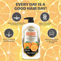 TryOnes Orange Shampoo Hair Repairing Shampoo Paraben Free Gentle & Soft Shampoo For Women & Men_1000 ml