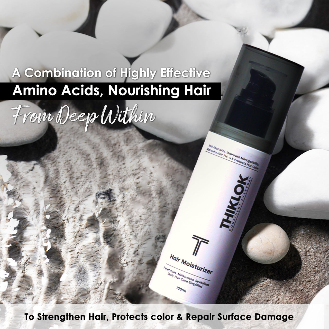 Thiklok Hair Moisturizer – Deep Moisturisation & Hydration | Leave-in Conditioning | pH Balanced | Lightweight & Non-Greasy Formula for Healthier | Frizz Control | Long Lasting Conditioner