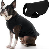 Gooby Stretch Fleece Vest Dog Sweater - Black, Large - Warm Pullover Fleece Dog Jacket - Winter Dog Clothes for Small Dogs Boy or Girl - Dog Sweaters for Small Dogs to Dog Sweaters for Large Dogs Large Length (13.5