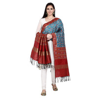 KAPAAHA Women's  Woven Silk Blend Patola Dupatta/Chunni
