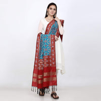 KAPAAHA Women's  Woven Design Silk Blend Dupatta Free Size