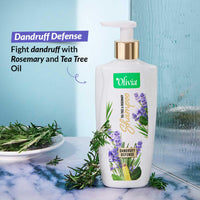 Olivia Dandruff Defense Shampoo for Men & Women with Rosemary & Tea Tree Oil | Dandruff Remover Shampoo & Scalp Cleanser for Oily, Frizzy & Dry Hair | Itch Control & Nourishing Formula | 200ml