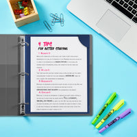 Avery Corner Lock Document Sleeves for 3 Ring Binders, 1 Navy Blue Plastic Sleeve (47838)