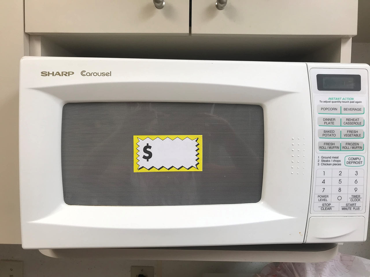 7071 Large Item Pricing Stickers, 75 Count, with Space to Write Pricing, 4" x 2.25", Yellow and White