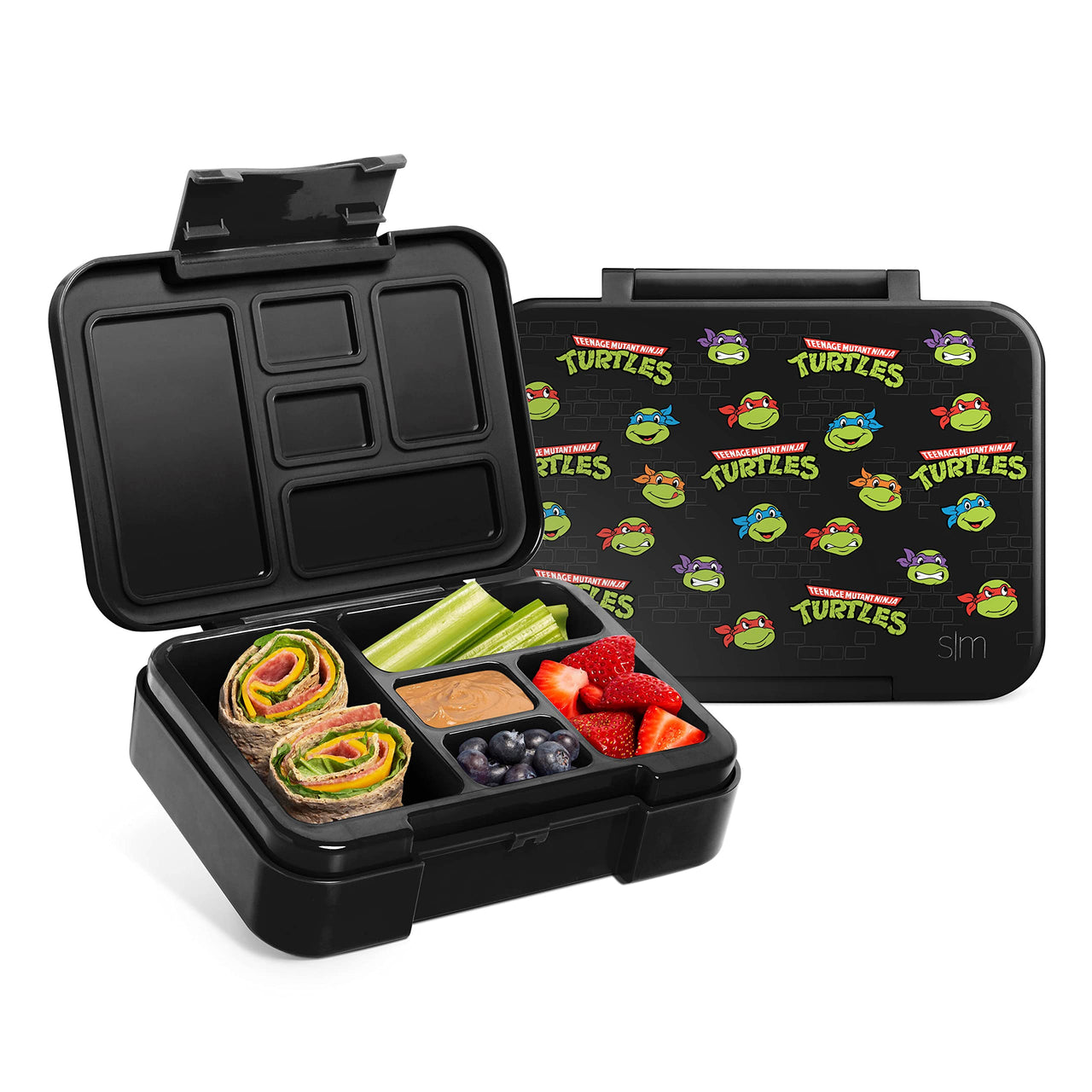 Simple Modern Nickelodeon Viacom Bento Lunch Box for Kids | BPA Free, Leakproof, Dishwasher Safe | Lunch Container for Boys, Toddlers | Porter Collection | 5 Compartments | TMNT: Turtles Unite Viacom: TMNT: Turtles Unite 30oz Bento Box