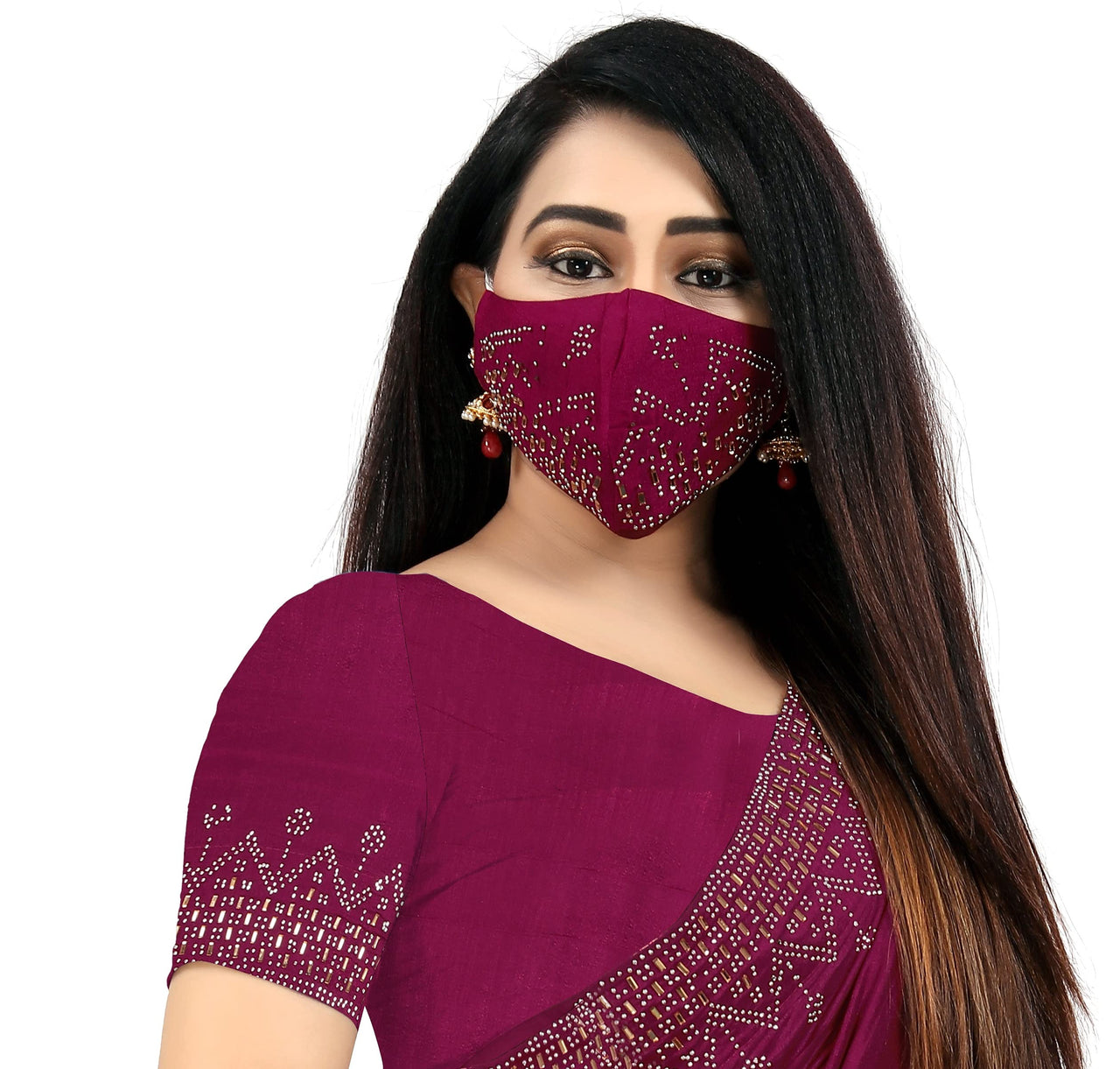 PUNYATHA CREATION Women's  & Girl's  Chanderi Chanderi Saree With Blouse Piece