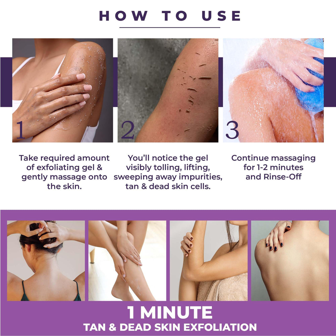 Sanfe Kesar Instant Glow Exfoliating Gel | Visibly removes tan & brighten skin | AHA Exfoliation in Minutes | Smooth & Bright Skin | 100g