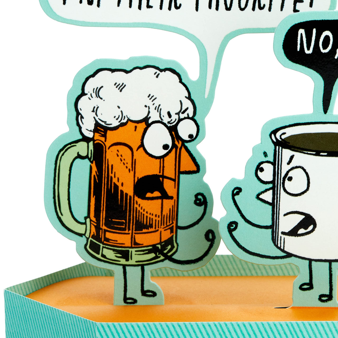 Hallmark Paper Wonder Shoebox Funny Pop Up Birthday Card or Fathers Day Card (Beer vs. Coffee) Beer vs. Coffee