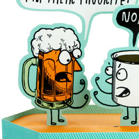 Hallmark Paper Wonder Shoebox Funny Pop Up Birthday Card or Fathers Day Card (Beer vs. Coffee) Beer vs. Coffee