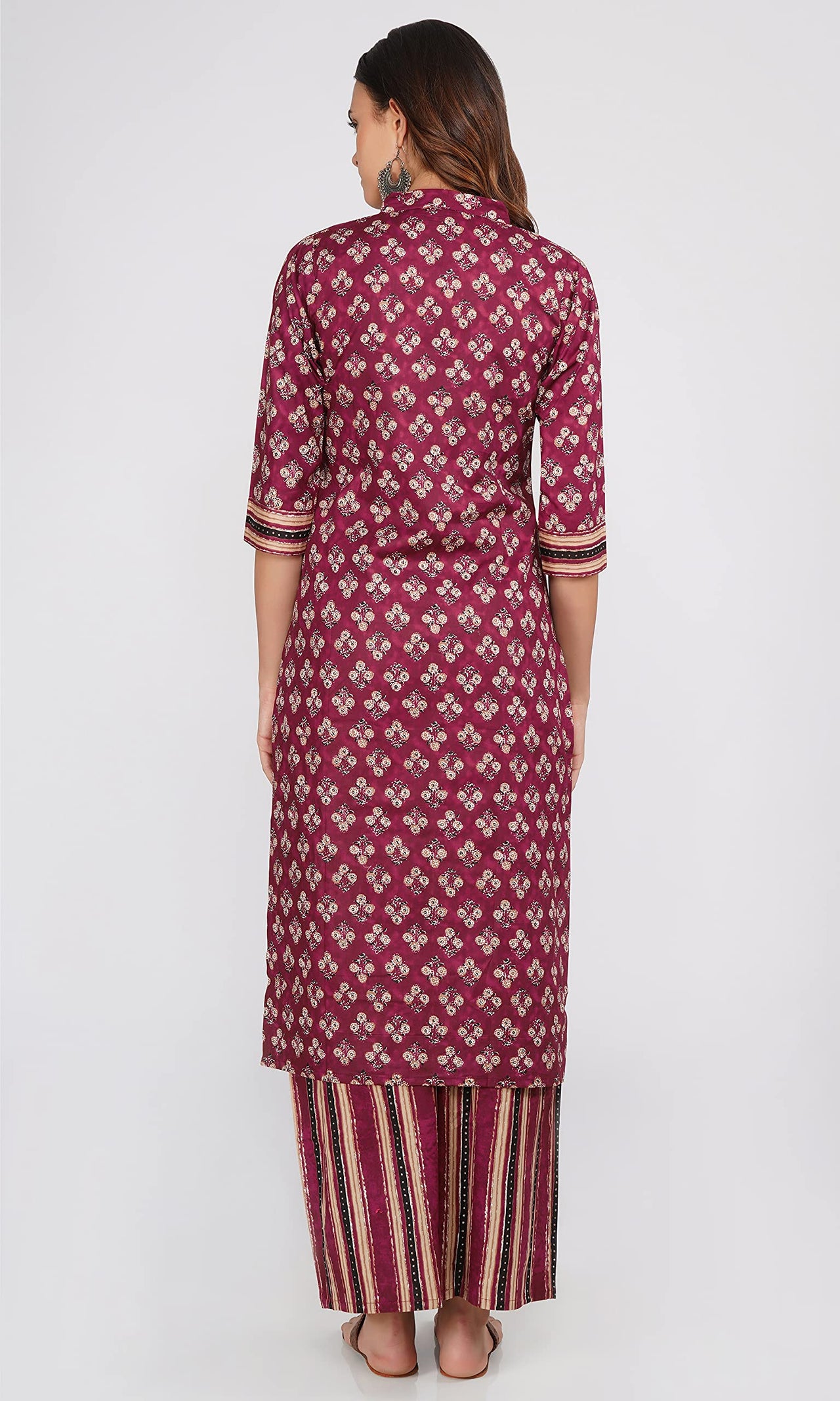 Ratan Women’s Cotton Readymade Salwar Suit Set. Printed Kurti Palazzo Set Latest