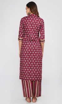 Ratan Women’s Cotton Readymade Salwar Suit Set. Printed Kurti Palazzo Set Latest