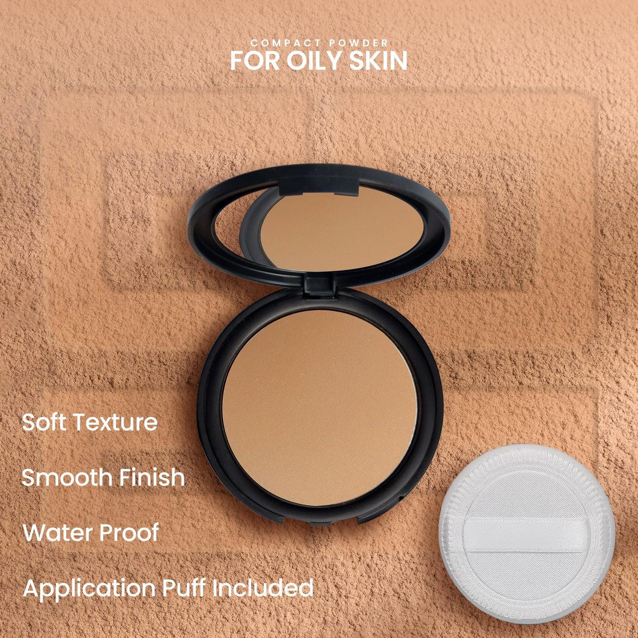STARSTRUCK BY SUNNY LEONE Matte Finish Compact Powder - Tan | Foundation Powder with SPF Protection | Face Makeup | Non Greasy Non Sticky For Indian Skin | All Skin Type