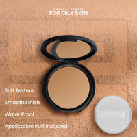 STARSTRUCK BY SUNNY LEONE Matte Finish Compact Powder - Tan | Foundation Powder with SPF Protection | Face Makeup | Non Greasy Non Sticky For Indian Skin | All Skin Type