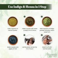 Shudh Online Indigo and Henna Powder Organic for Hair Colour (100 Grams each - 200 grams), Avuri and Mehandi, Neela Amari, Natural Mehndi, Cassia Obovata, Neel Patti, Neelayamari, Neli Aku