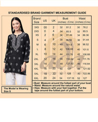 Ada Women's  Hand Embroidered Lucknowi Chikankari Cotton Straight Short Top Kurti A178625