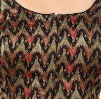 X3 Women's  Viscose Elbow Length Sleeves Soft Brocade Padded Saree Blouse