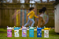 CamelBak Eddy+ Kids Water Bottle with Straw, Insulated Stainless Steel - Leak-Proof When Closed School of Sharks