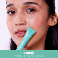 Lotus Herbals Peptide Lip Balm with SPF 15 for Dry and Chapped Lips, Repairs and Plumps Skin, Glossy Finish, With Hyaluronic Acid and Vitamin E, No Tint, Vanilla Scent, Vegan, For Men and Women (Transparent, 10gm)