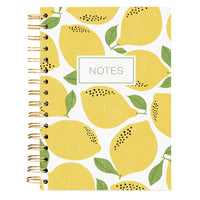 Graphique Designer Notebooks - Lemons - Spiral Bound Writing Journals for Offices, Schools, Classrooms, and More - Hard Cover with 160 Ruled Pages (6.25