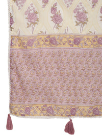 RAJMANDIRFABRICS Women's  Cotton Printed Straight Kurta Sharara With Dupatta Set