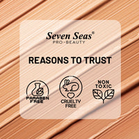 Seven Seas Cover Up Liquid Concealer | Oil Free and Light Weight Concealer with Matte Finish | Full Coverage Liquid Concealer for Face Makeup | Easily Blend-able | Nude-7ml