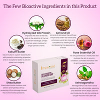 Imperiale Botanique Absolute Nourishing Silk Rose Soap | 125 GM | Luxurious Handcrafted Bathing Bar | Ashwagandha, Shea Butter, Silk Protein & Rose Extract | Deeply Moisturizing & Aromatic | For Smooth, Soft & Radiant Skin | Women & Men