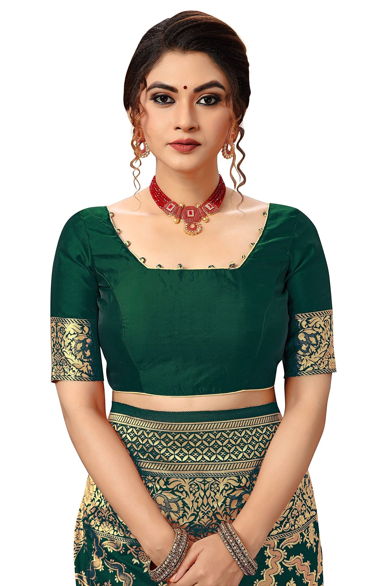 Nivah Fashion Women's  Banarasi Art Silk Saree with Blouse Piece