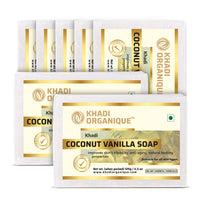Khadi Organique Natural Herbal Coconut Vanilla Soap Pack of 7