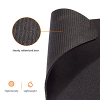 Basics Square Mouse Pad, Cloth with Rubberized Base, Standard, Black Single