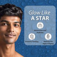 Muuchstac Mens Ocean Moisturizer & Sunscreen Matte Look Spf 18+ Cream With Turmeric & Aloe Vera Beads, Non-Sticky & Water Resistant 45 Ml - All