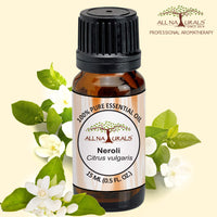 All Naturals Neroli Essential Oil 100% Pure for Clear Face, Glowing Skin, Sound Sleep & Diffusers, Deep Citrusy Floral Aroma - 15 mL