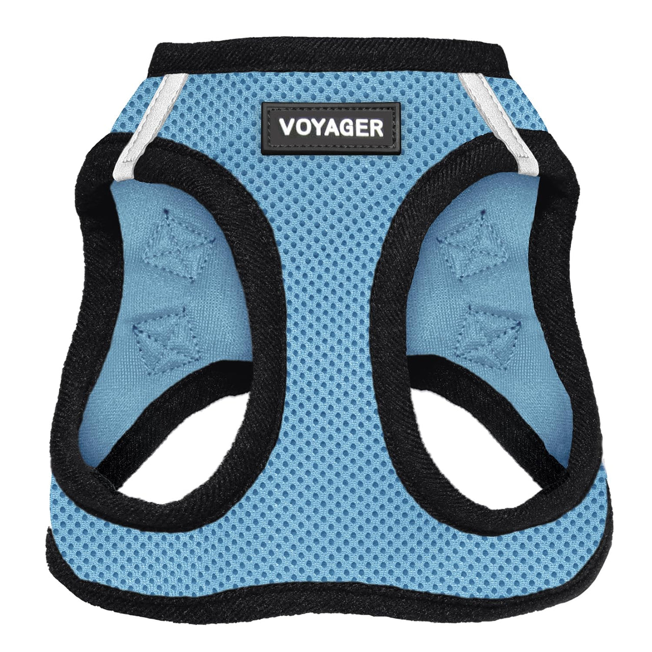 Voyager Step-in Air Dog Harness - All Weather Mesh Step in Vest Harness for Small and Medium Dogs and Cats by Best Pet Supplies - Harness (Baby Blue/Black Trim), M (Chest: 16-18") Harness (Baby Blue/Black Trim) M (Chest: 16 - 18")