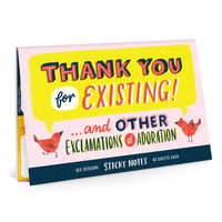 Em & Friends Thank You Sticky Note Packet, 6 Sticky Note Pads Set, 2.75 x 2.75-Inches and 40-Sheets Each