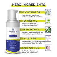 Mannlich Intimate Wash 150 ml (Pack of 2) Relieves Itchiness & Odour, Prevents Fungal Growth, Genital Area, pH Balanced & Dermatologically Tested With Tea Tree Oil, Neem, Eucalyptus Oil, 1% Salicylic & Lactic Acid